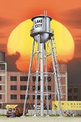 Walthers Cornerstone HO City Water Tower Built-ups Assembled Silver 3-3 933-2826