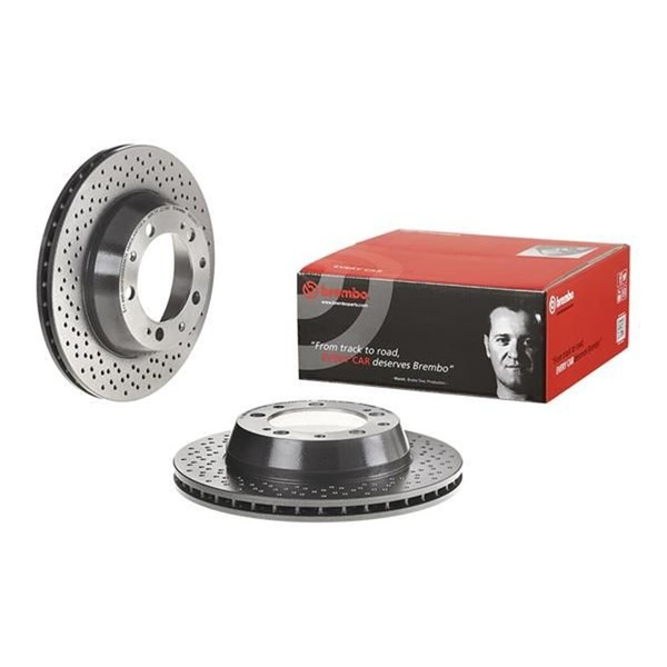 2X Brembo Bremsscheiben 299Mm Gelocht/Innenbel. Hinten Passend FÜR Porsche 911-image
