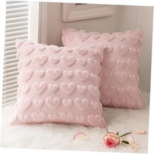 Valentines Pillow Covers 18x18 Inch Set of 2 18" x 18" Pack of 2 Light Pink
