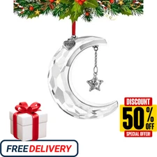 New in Original Box 100% SWAROVSKI Crystal Holiday Magic Moon Ornament