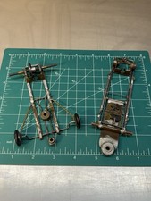 2 Vintage 1/24 Slot Car Chassis Brass Tube Cox Mura Champion