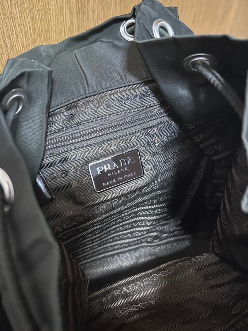 PRADA Nylon Backpack Dark Brown Adjustable Strap Flap Closure Authentic thumbnail 6