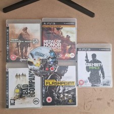 PlayStation FPS PS3 War Game Bundle x6 UK PAL Call Of Duty,Company,Ghost,Flash