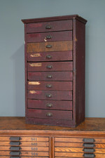Antique Apothecary Cabinet Wood drawer flat f...