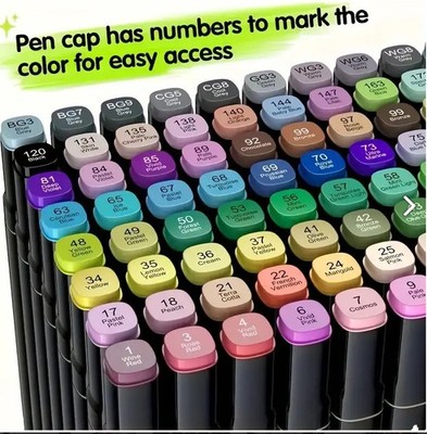 80 Colored Marker Set, Doppelspitzen zum, Graffiti Stifte, Farben Marker Set