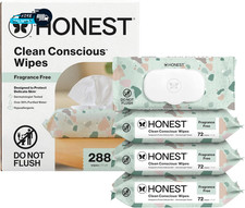 Hypoallergenic Multi-Use Baby Wipes for Sensitive Skin Geo Mood 288 Count