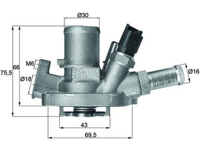 MAHLE Thermostat Kühlmittel TI 151 80 für JEEP LANCIA ALFA FIAT ABARTH DELTA 500