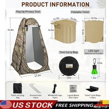 Portable Toilet with Pop Up Privacy Tent,XL Large Portable Toilet for Adults