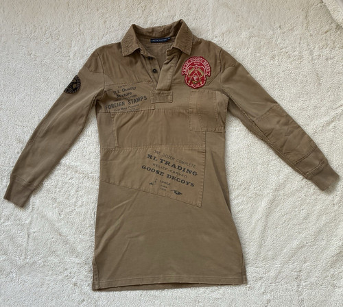 RARE Vintage Ralph Lauren Polo Sportsman Hunting Quilted Dress Woman 