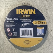 Irwin IW8082105 Metal Cutting Disc 115 x 1.2 x 22.2mm Tin of 10