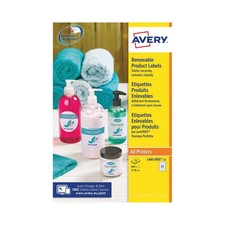 Image of Avery Removable Labels 37mm Diameter 24 Per Sheet White (Pack of 600) L4851REV-2