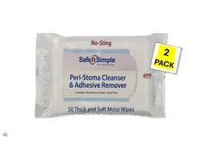 2 SAFE N SIMPLE PERI-STOMA CLEANSER/ADHESIVE REMOVER WIPES