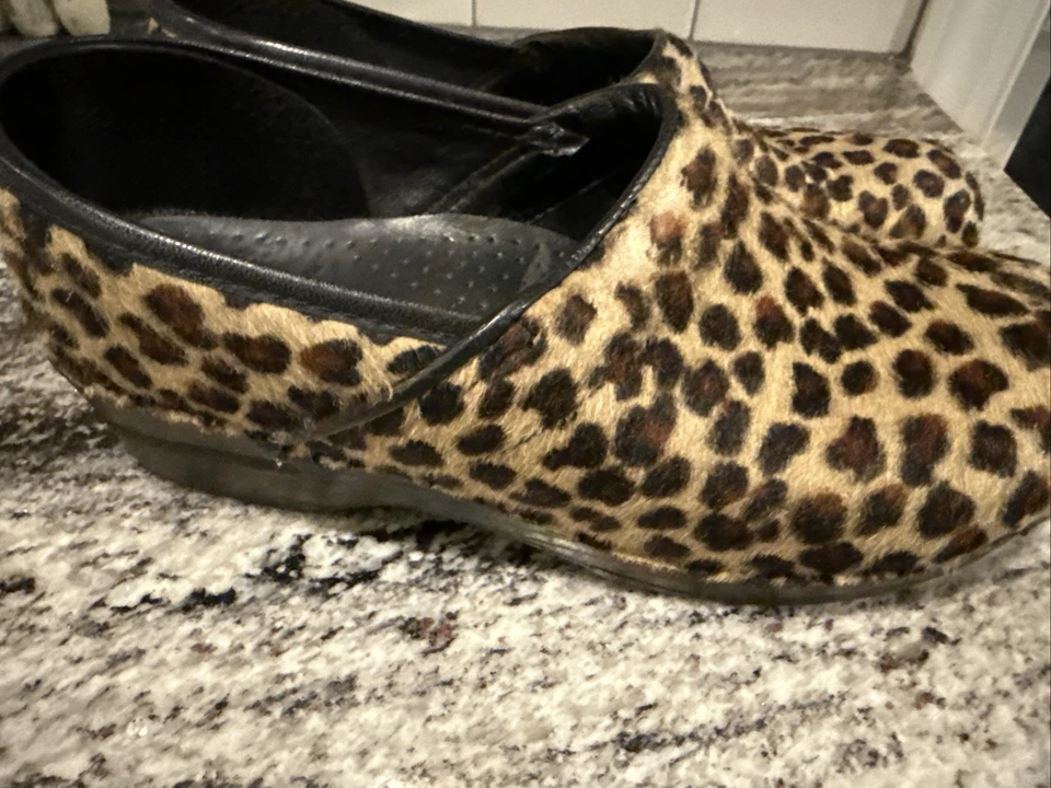 Zuecos de cuero florales Sanita para mujer EU 41 US 10,5-11 leopardo Polonia Foto 4 de 4