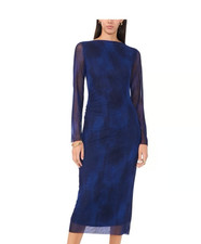 Vince Camuto women printed mesh midi dress size XL