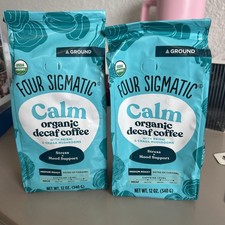 (2) Four Sigmatic Calm Organic Decaf Ground Coffee | Swiss Water Coffee