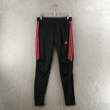 Adidas Tiro 17 Training Track Pants Womens S Black Mid Rise Elastic Waistband