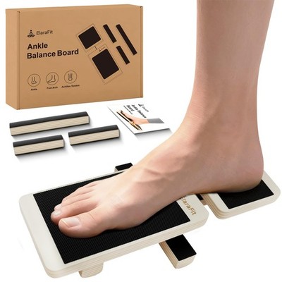 Single Leg Balance Board Wooden Foot Strengthener For Sprained Ankle Rehab