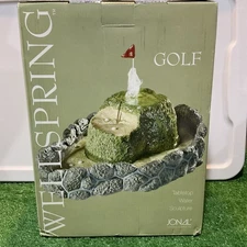 Wellspring Golf Tabletop Water Sculpture Indoor Fountain  New Open Box See Pic’s
