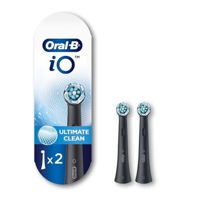 Oral-B iO Ultimate Clean Ersatzbürstenköpfe, 2 Stück (1er Pack), schwarz 