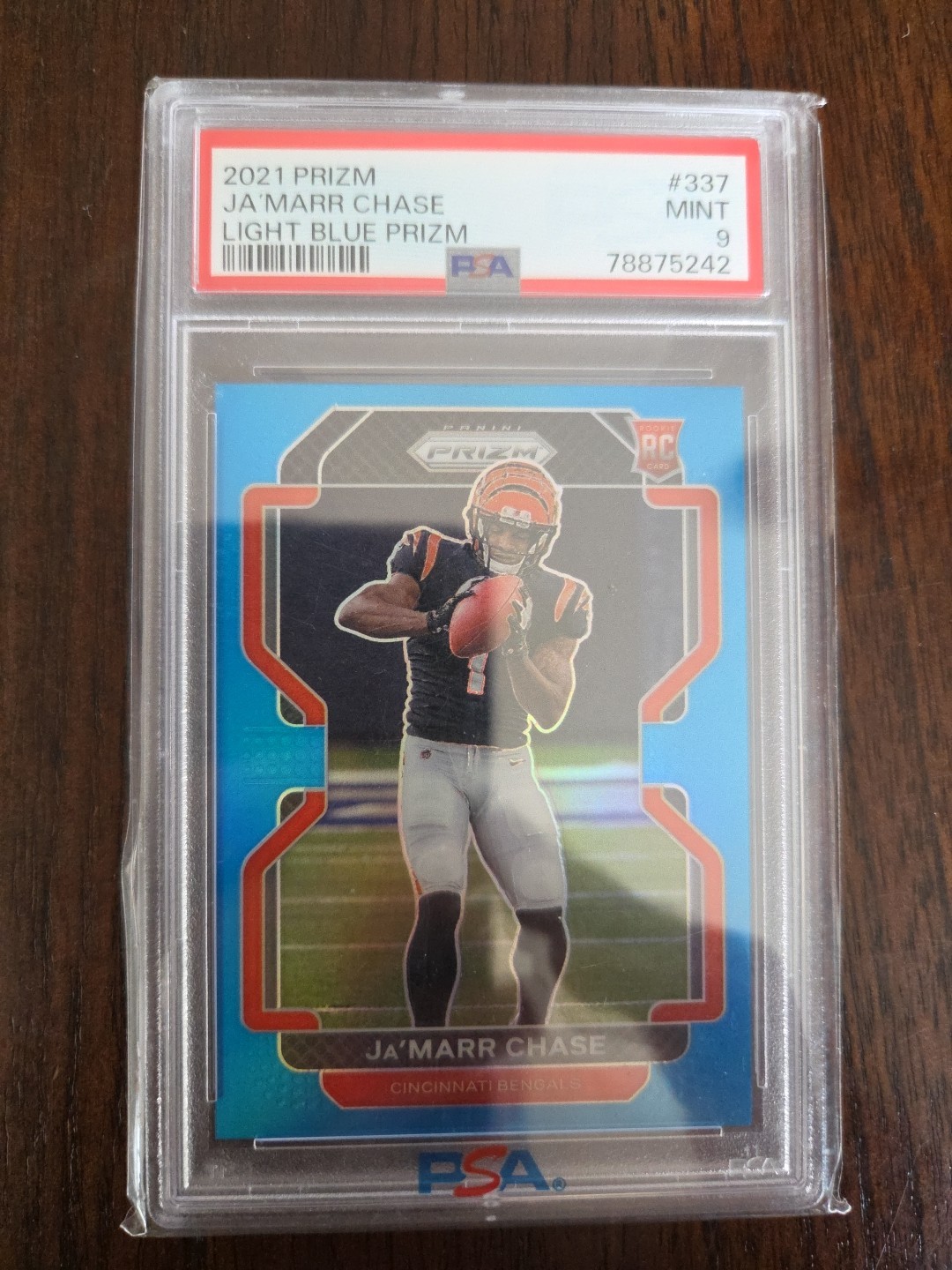 2021 Panini Prizm - Rookie Ja'Marr Chase #337 Light Blue Prizm (RC)