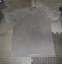 SHAKA wear Men  s Solid Gray Crew Neck Knit T-Shirt Short Sleeve Size L
