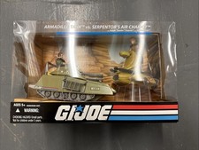 Armadillo Tank vs Serpentor's Air Chariot G.I. JOE COBRA 25th MIB NEW
