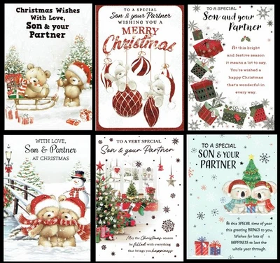 KINGSLEY/POPPY HILL ETC. SON AND PARTNER CHRISTMAS CARD ~ Q uality cards CHOICE of DESIGN