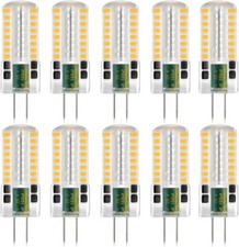10 Pack AC DC 12V G4 LED Bulbs 3W Equivalent 30W 300 Lumen Warm White