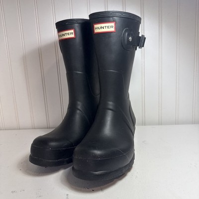 Hunter Original Short Women's Rain Boots Black Women s US9 EU41 Model-WFS1000RMA