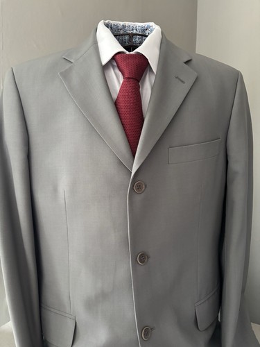 Balmain Paris Blazer Jacket Men’s 40” Chest 100% Wool Light Grey Lined - Picture 2 of 15