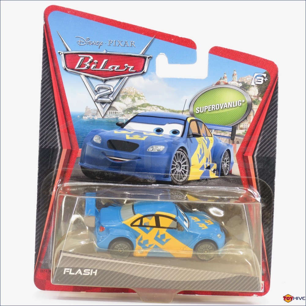Disney Pixar Cars 2 Flash Sweden Super Chase Swedish limited