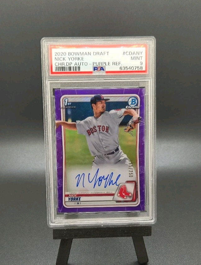 NICK YORKE AUTO 1st 2020 Bowman Chrome Draft Autograph PURPLE REFRACTOR #/250 RC