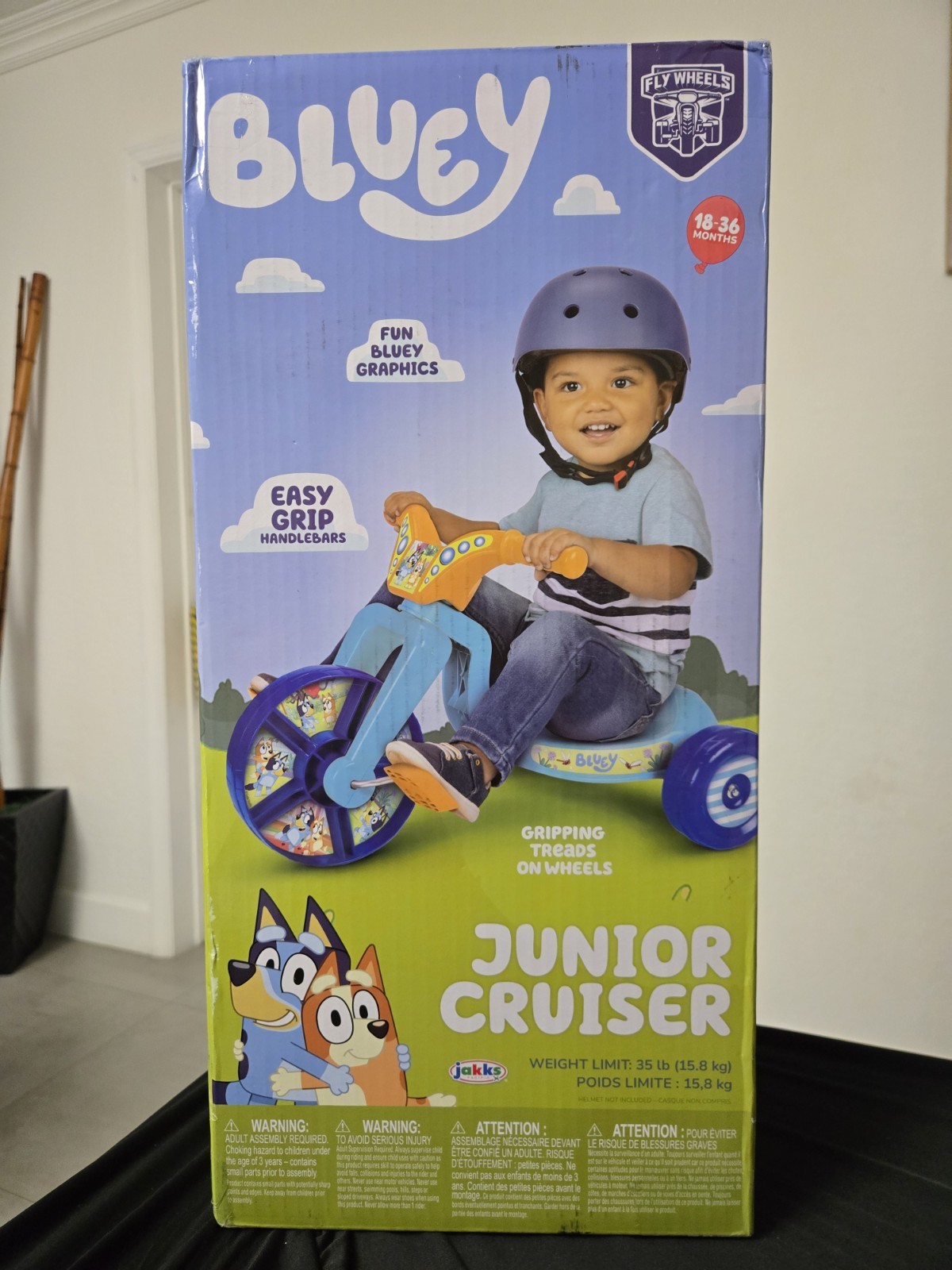 Bluey Toddler Kids Ride-On 8.5" Fly Wheels Junior Cruiser Tr