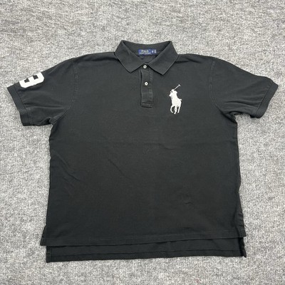 Polo Ralph Lauren Shirt Mens 1XB Big Black White Big Pony 3 Golf