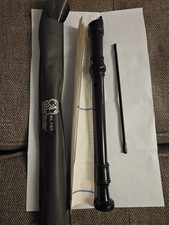 Gill PL152 Soprano Recorder German System Flute With Case  Cleaning Rod