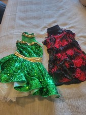 2 VINTAGE STAGE DANCE COSTUMES SIZE XS 1970S 1980S