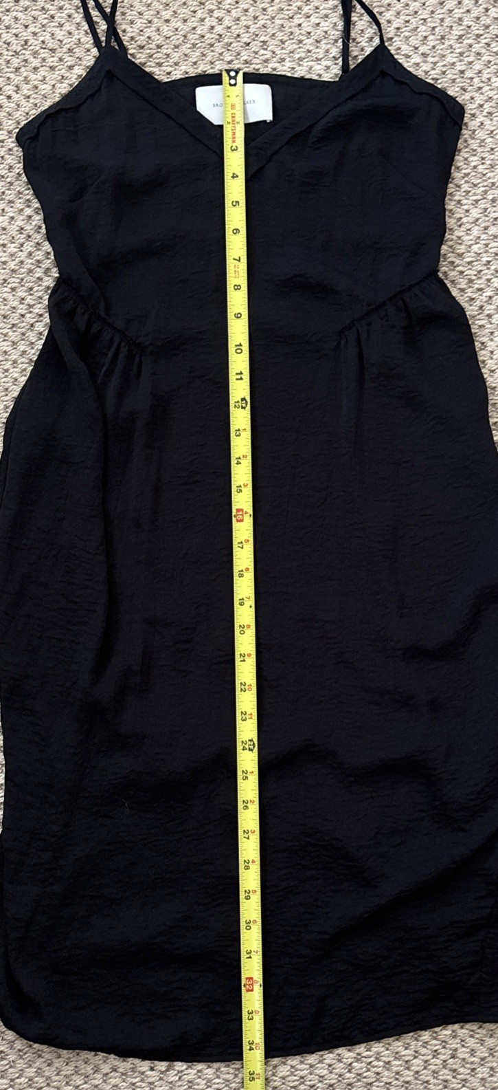 BROCHU WALKER Black Basic Spahetti Strap VNeck Dr… - image 15