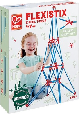 Hape Eiffel Tower Flexistix Bamboo Building Kit   STEM Construction Toy for