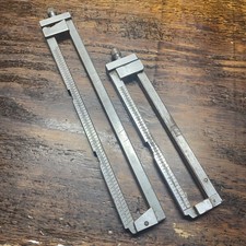 VINTAGE LUDLOW COMPOSING STICKS 67 pica italic  45 pica regular