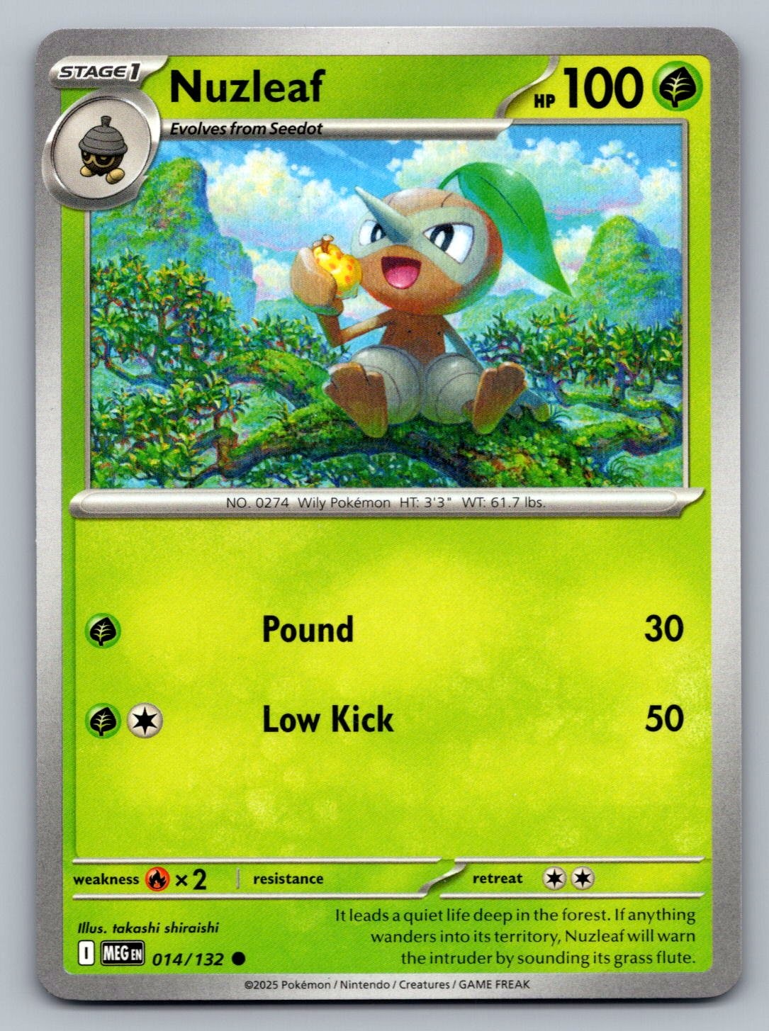 Pokemon TCG ME01: Mega Evolution Nuzleaf 014/132
