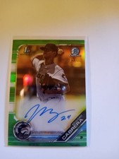 2019 1st Bowman Chrome Green Refractor Edward Cabrera Autograph 42/99 Sharp-Rare
