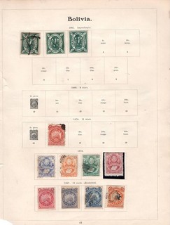 BOLIVIA collection on 3 album pages