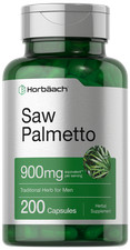 Saw Palmetto Extract 900mg  200 Capsules  Non-GMO, Gluten Free  by Horbaach