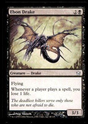 MTG Ebon Drake LP Light Play Fifth Dawn [4114]