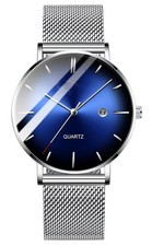 Men's Fashion Minimalist Wrist Watch 40mm Dial 8mm Case 30M Waterproof - Simple
