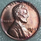 1935-D Lincoln Wheat Small Cent Copper RB Toner, Business Strike Denver Beauty.