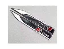 Pair New Sline Blade Fender Badge Emblem Badge Fit For A4 A6 Tt Rs A5 Q5 Q7