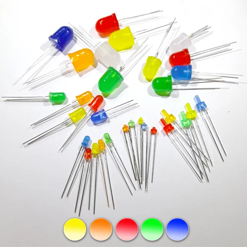 1,8mm 2mm 3mm 5mm 8mm 10mm LED farbiges Gehäuse mit Widerstand Tower