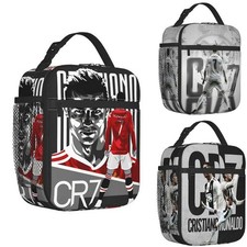 Football Star Insulated Lunch Bag School Picnic Snack Lunchbox Travel Box