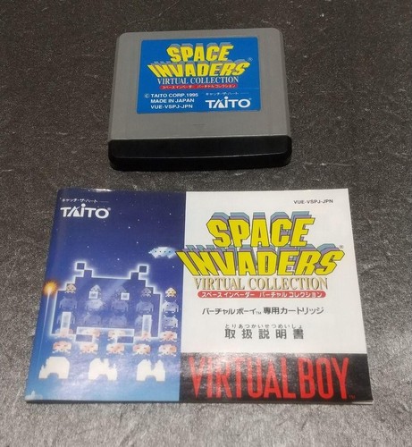 Nintendo Virtual Boy Space Invaders Virtual Collection Boxed Tested JP USED F/S - Picture 6 of 12